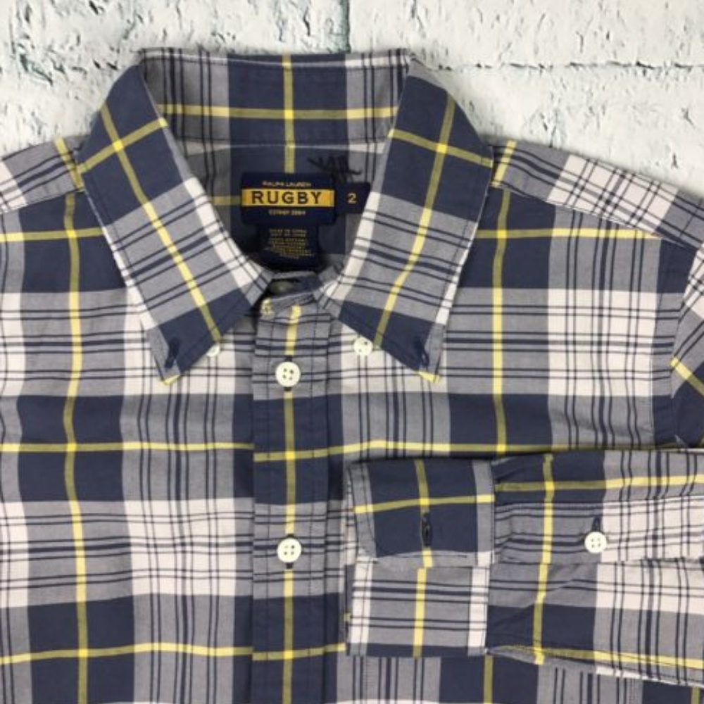 Ralph Lauren Rugby Plaid Long Sleeve Shirt F119 - Picture 1 of 3